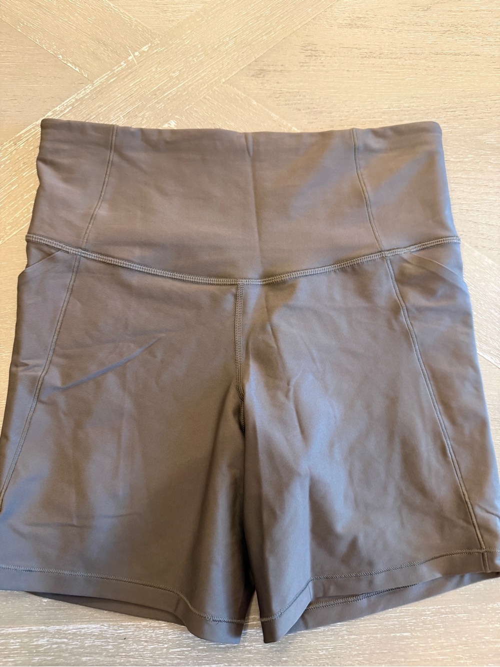 all in motion Taupe High-Waist Performance Shorts